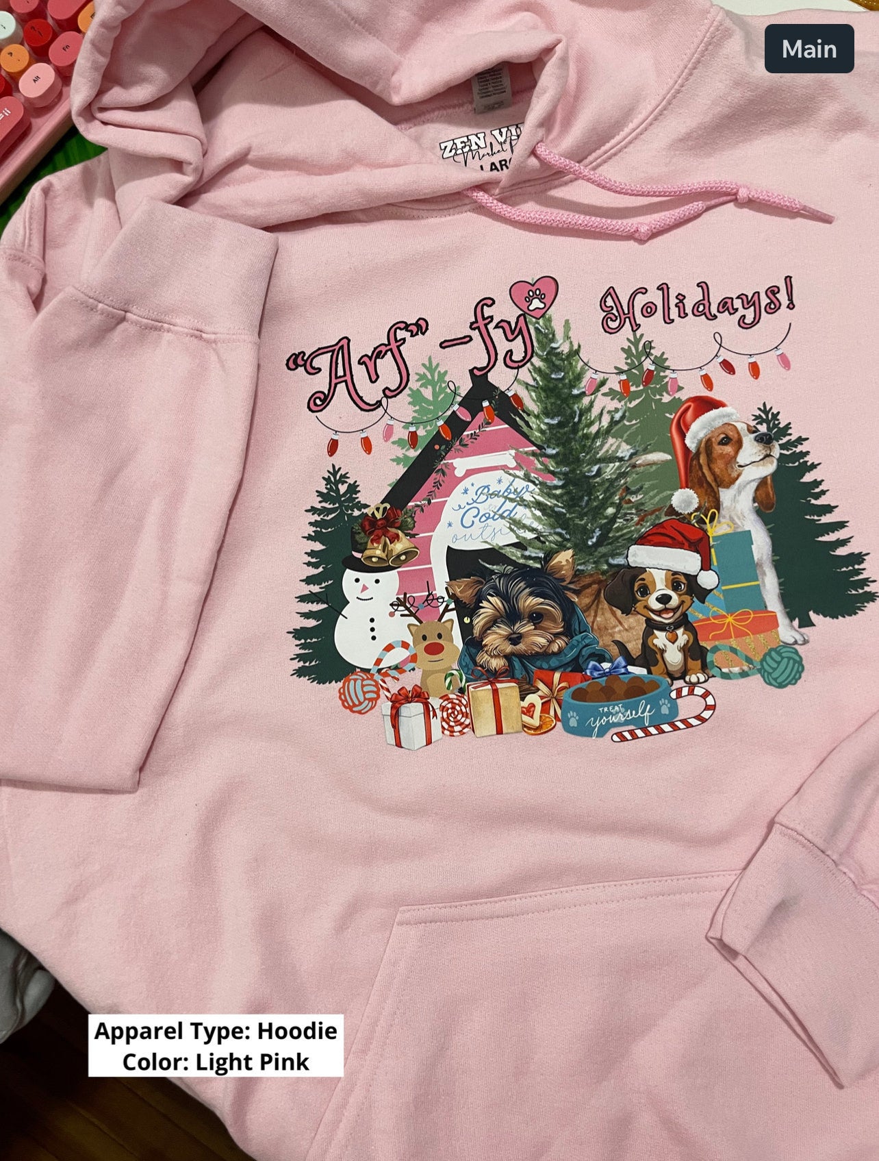 Arffy Holidays-treat yourself Hoodie | doglover | Adult unisex | front print