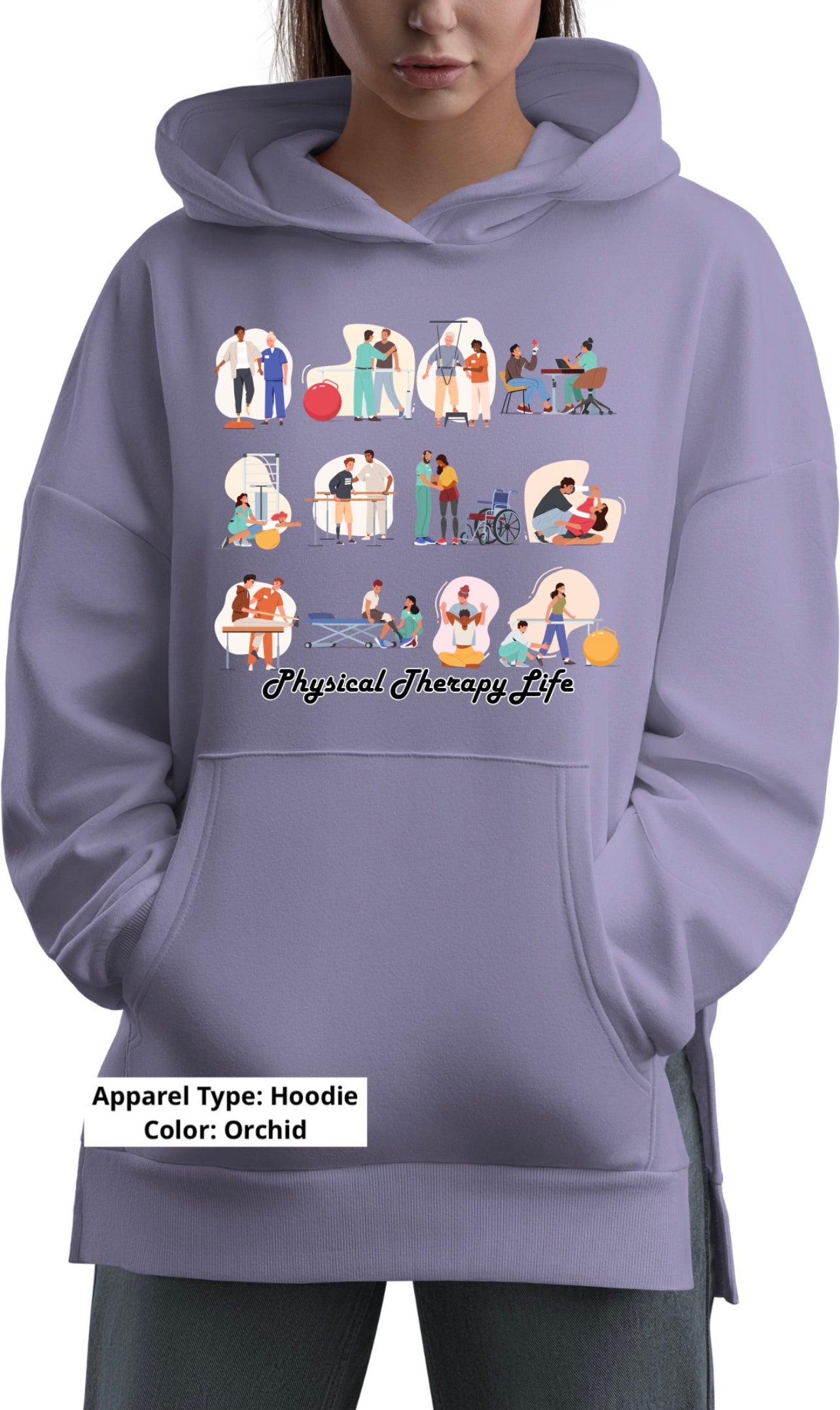 Physical Therapy Life HOODIE | exercises | Full front