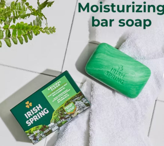 Irish Spring Bar soap | pack of 12 bars | Original Clean with Flaxseed Oil | 3.7 oz or 104.8g each bar