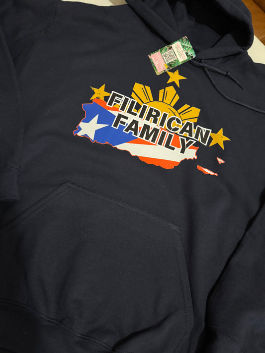 FILIRICAN FAMILY 3stars+sun flags Hoodie | full chest print |ADULT UNISEX size