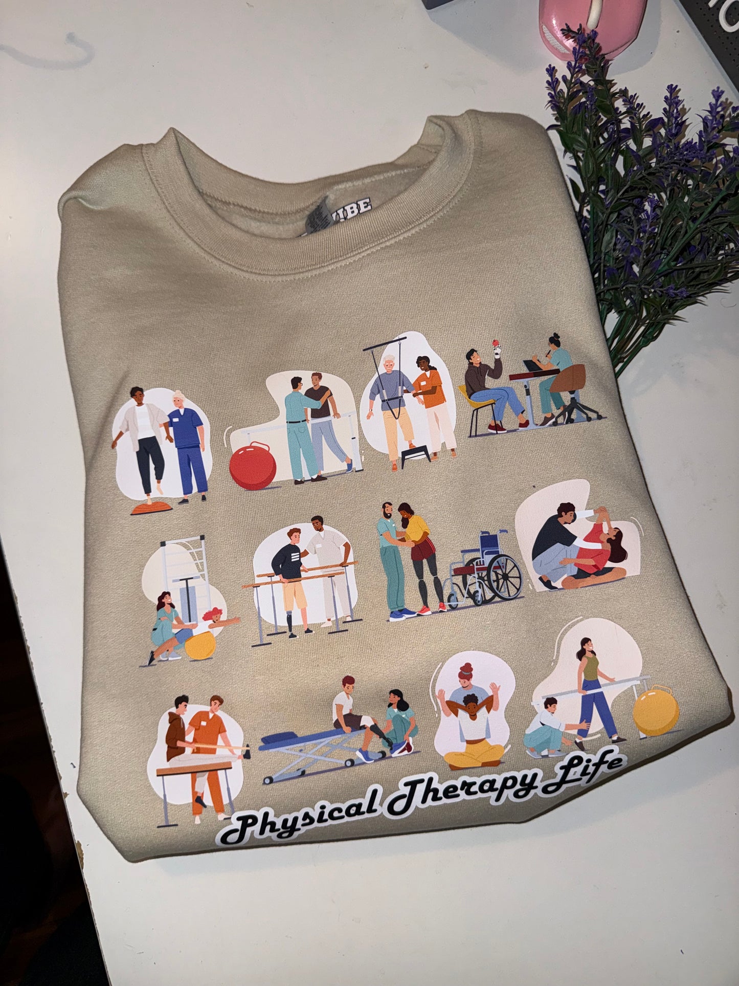 Physical Therapy Life Sweatshirt | exercises | Full front