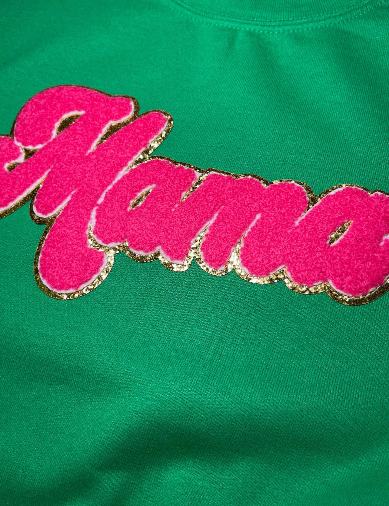 Mama Pink Chenille Patch sweatshirt | adult Unisex size