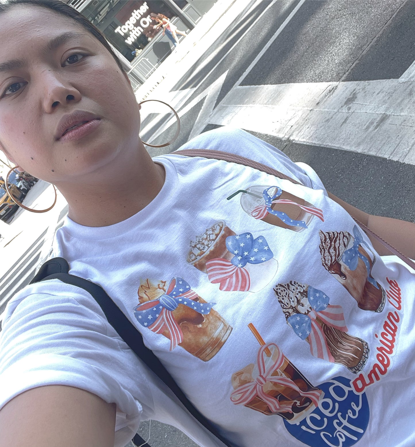 Iced Coffee American Club- bow tee | adult Unisex size | crewneck