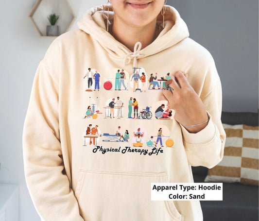 Physical Therapy Life HOODIE | exercises | Full front