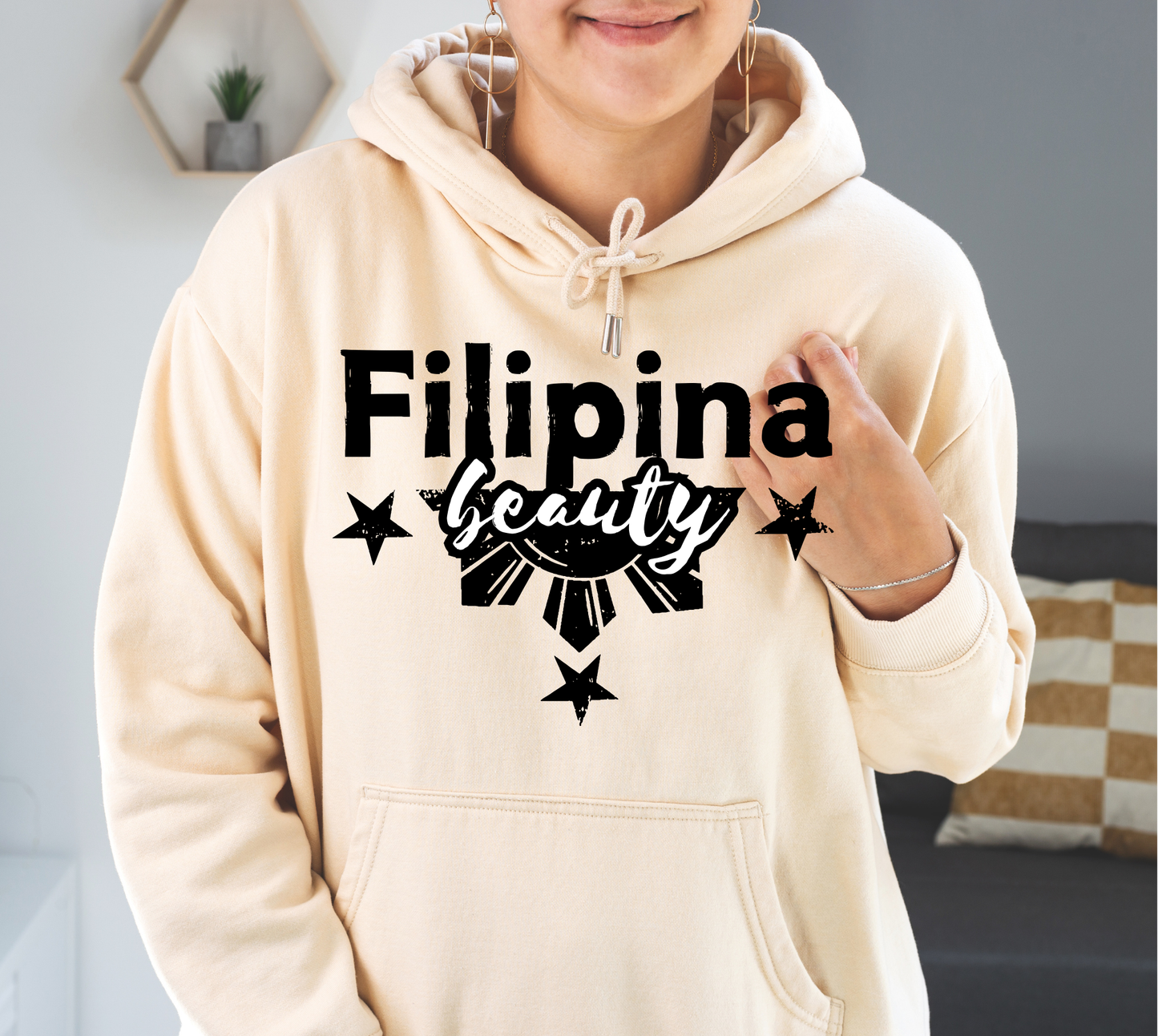 Filipina beauty 3stars&a sun Hoodie | Adult Unisex | full chest print