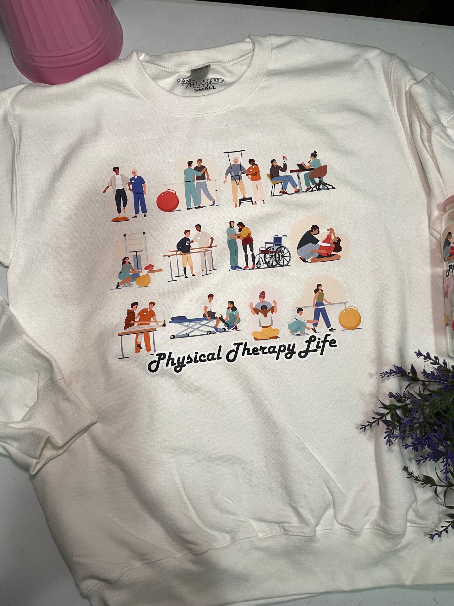 Physical Therapy Life Sweatshirt | exercises | Full front