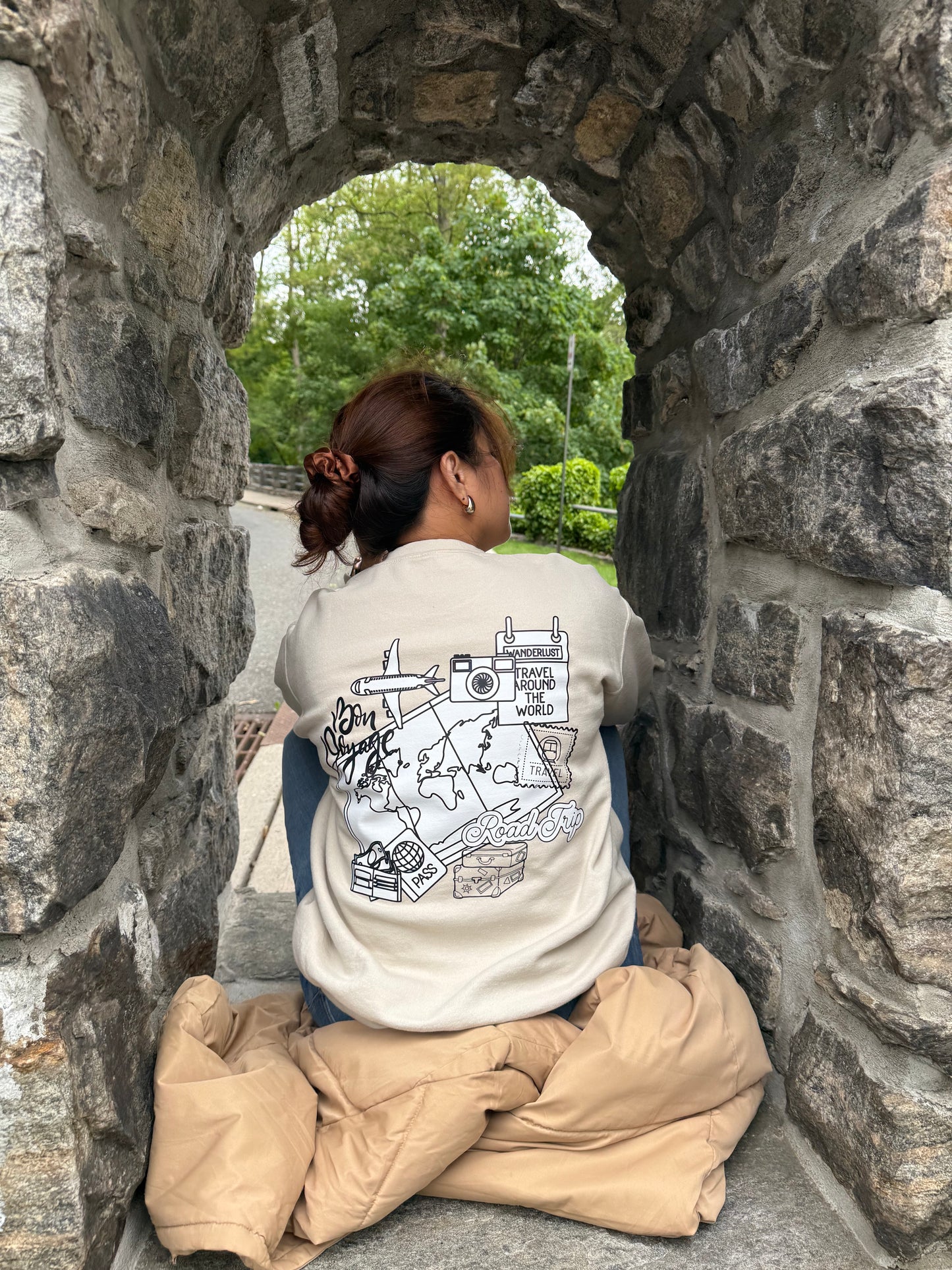 Bon Voyage go make memories sweatshirt | 2-sided prints | Adult Unisex size