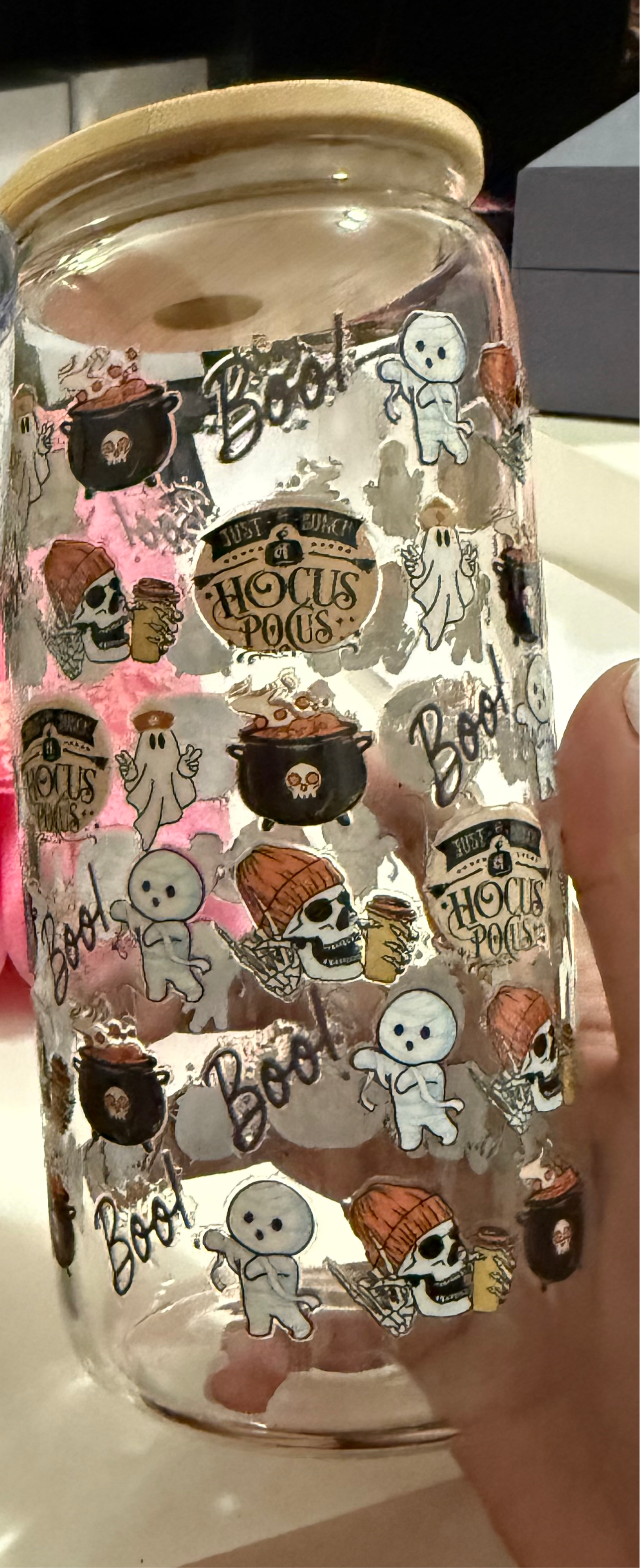 HocusPocus Hey Boo beercan glasscup set | 20 oz