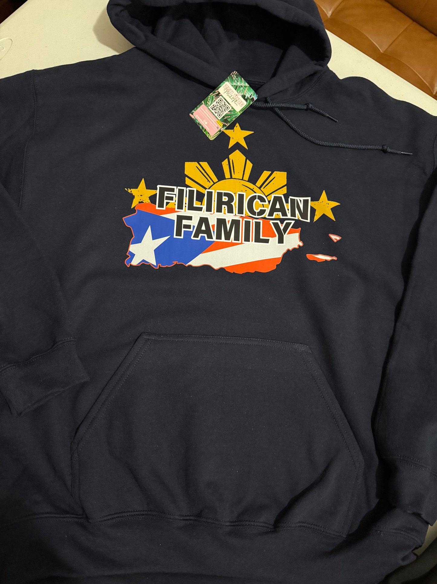 FILIRICAN FAMILY 3stars+sun flags Hoodie | full chest print |ADULT UNISEX size