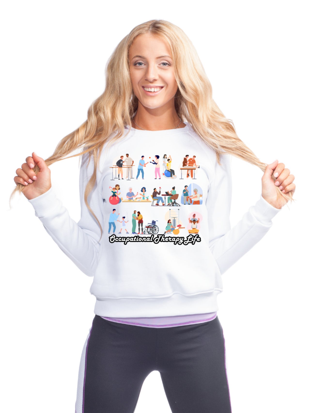 Occupational Therapy Life Sweatshirt | exercises | Full front