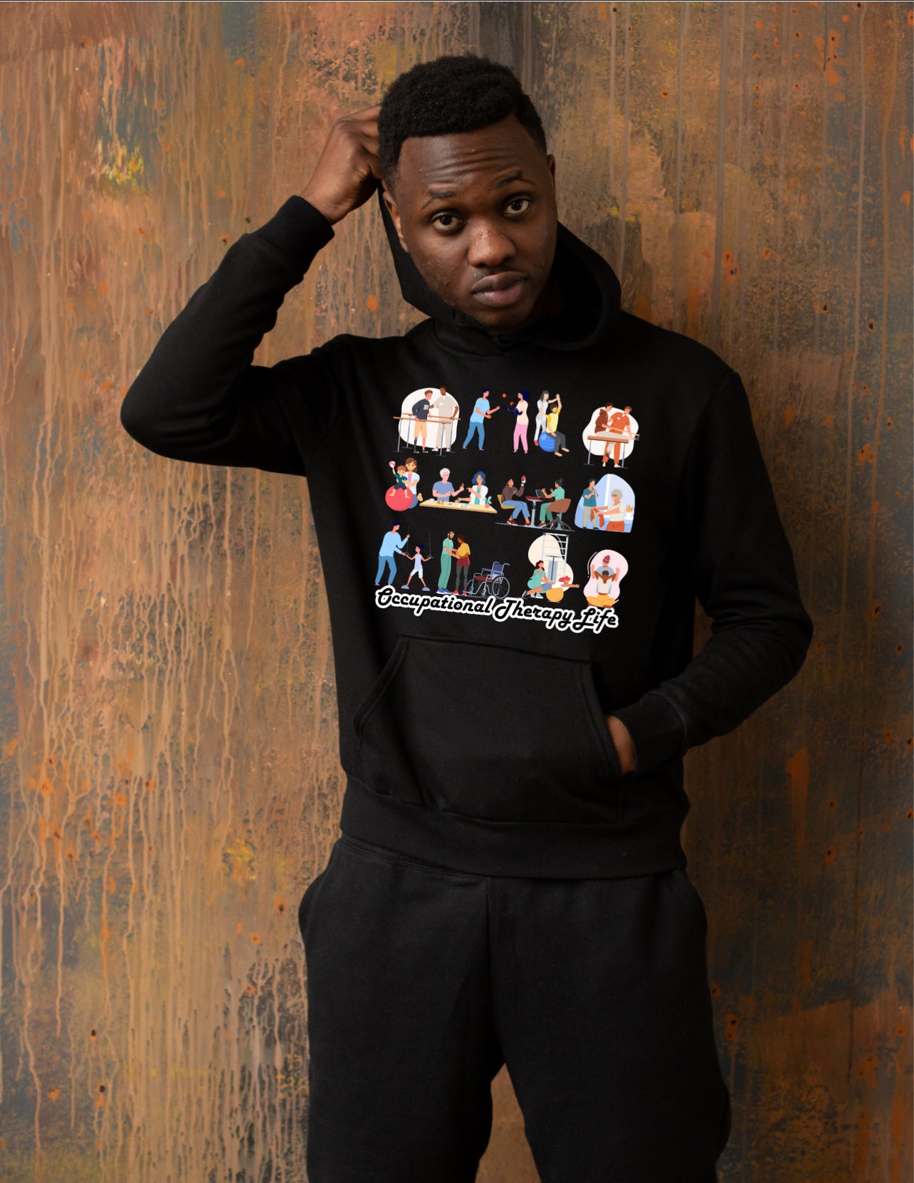 Occupational Therapy Life Hoodie | exercises | Full front