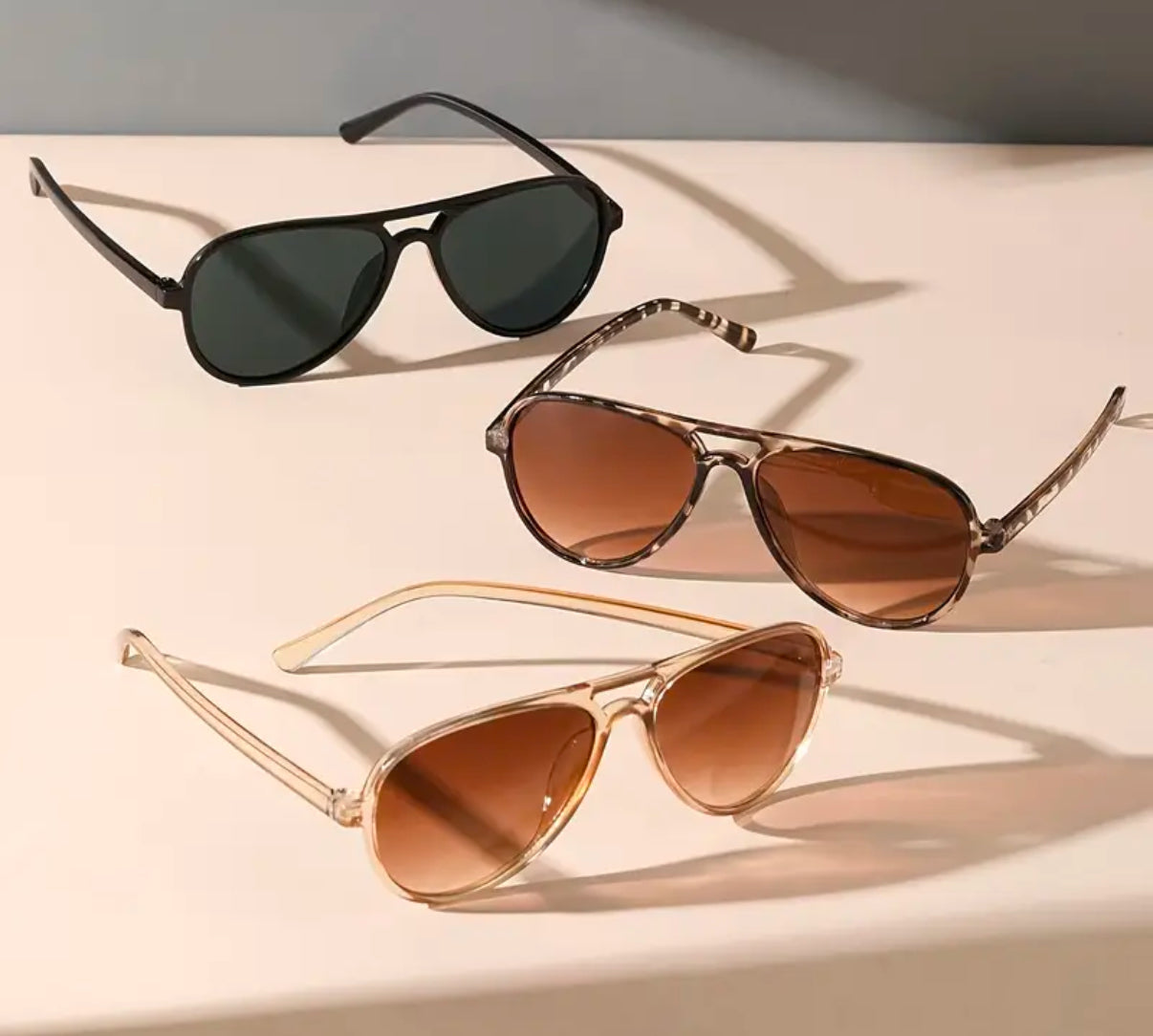 Super Chic Sunglasses | plastic lightweight | double bridge fashion sunglasses | adult size | 1 piece | low stock