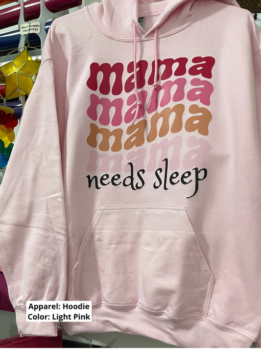 Mama wave Needs Sleep Sweatshirt | Pink Ombre | adult Unisex size