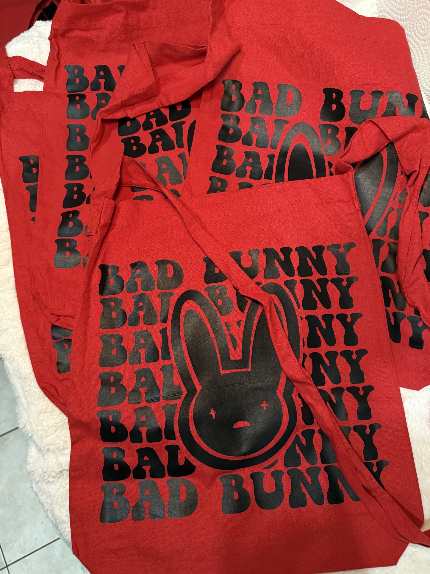 Bad Bunny Bad Bunny Sling Tote | small print sling bag style | one side print