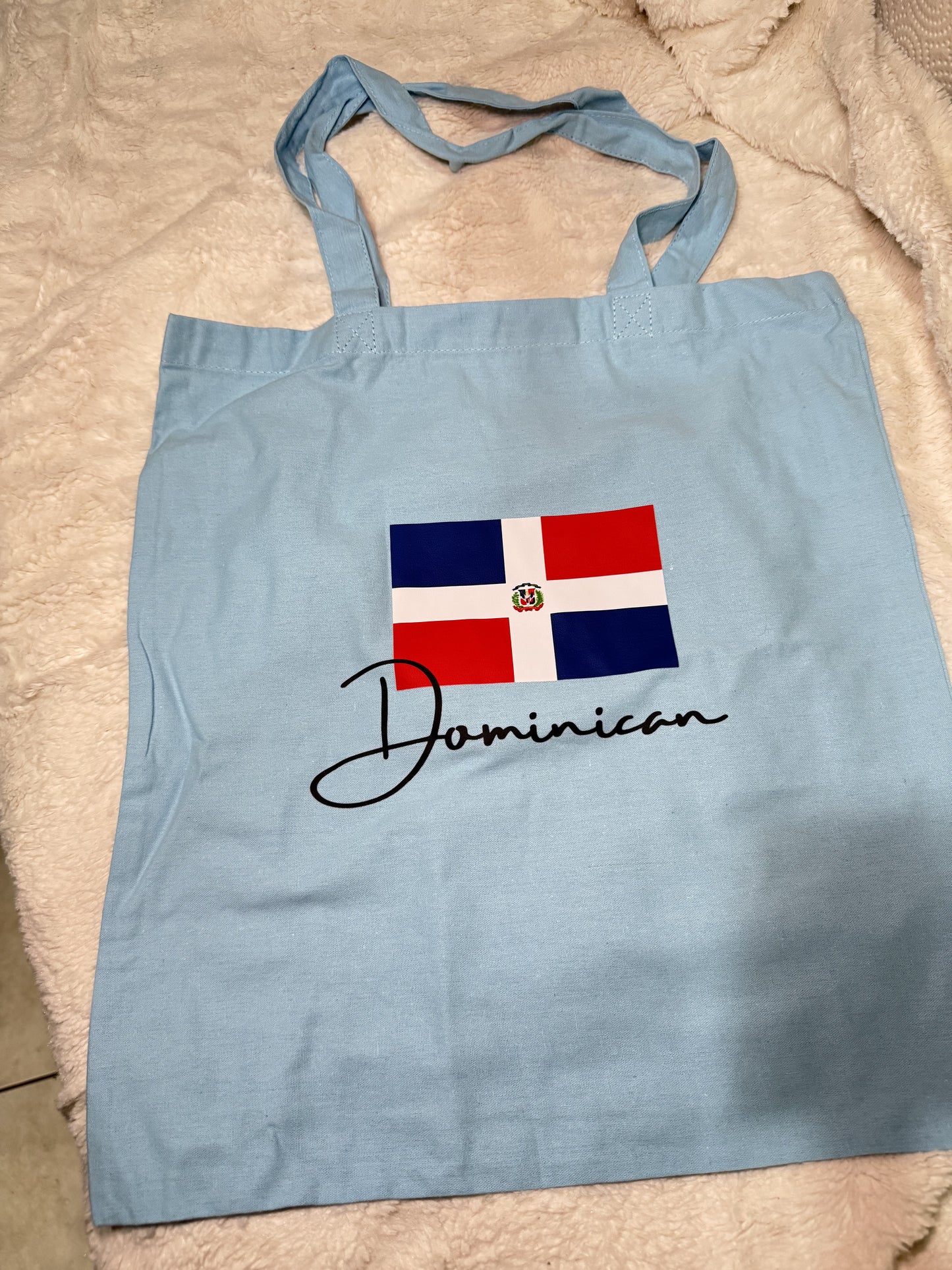 Dominican Flag Tote | Standard size | one side print