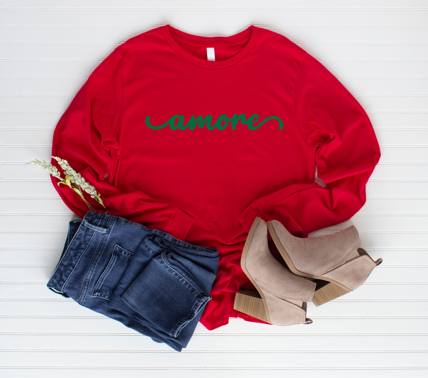 Green Amore Sweatshirt | Adult Unisex | full chest print