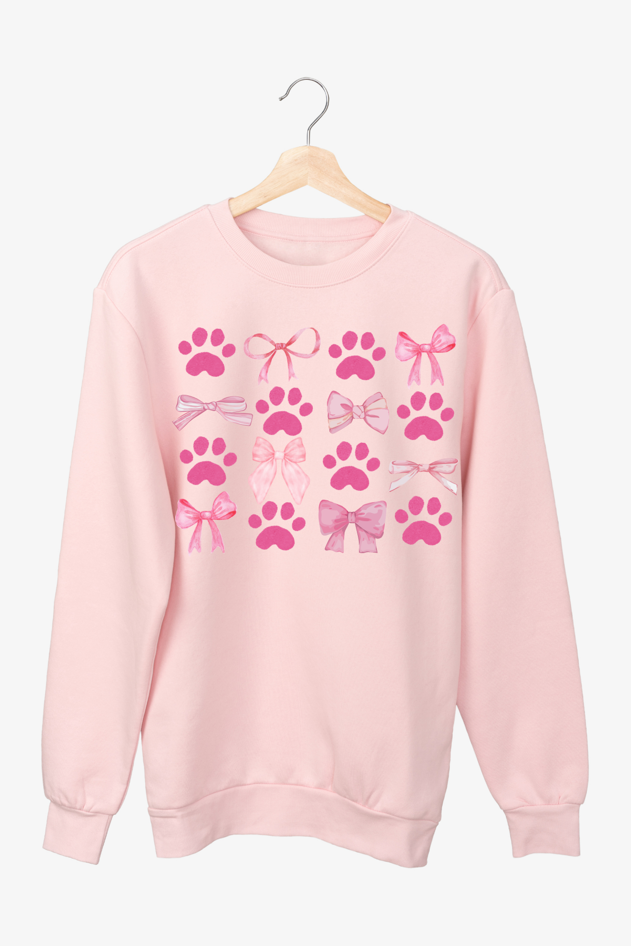 Pink Paws + Pink Ribbons Sweatshirt | Adult Unisex | full chest print