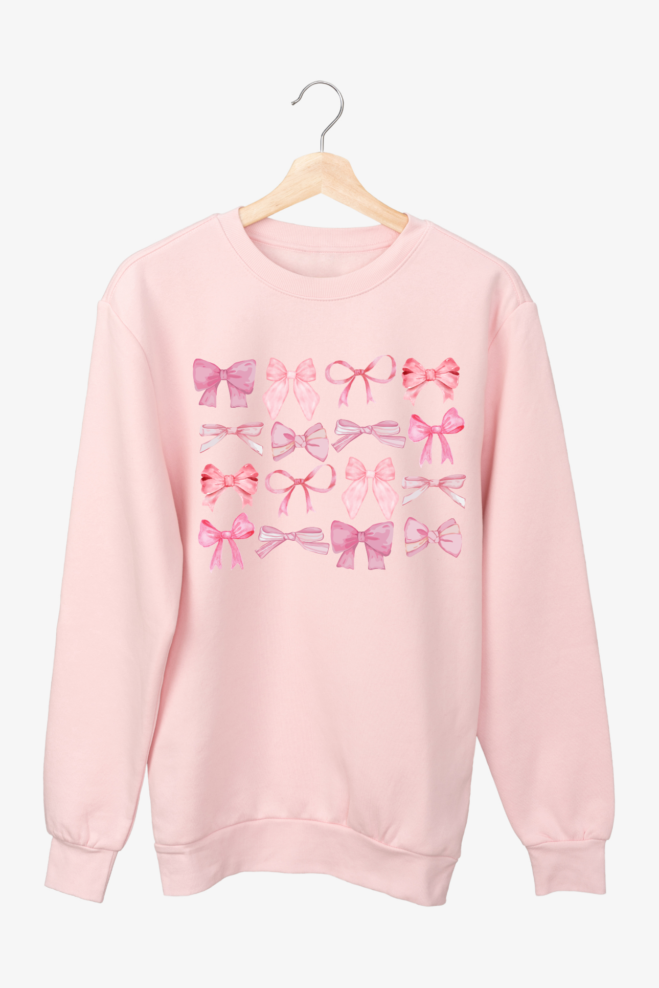 Pink Bows Sweatshirt | Adult Unisex | full chest print