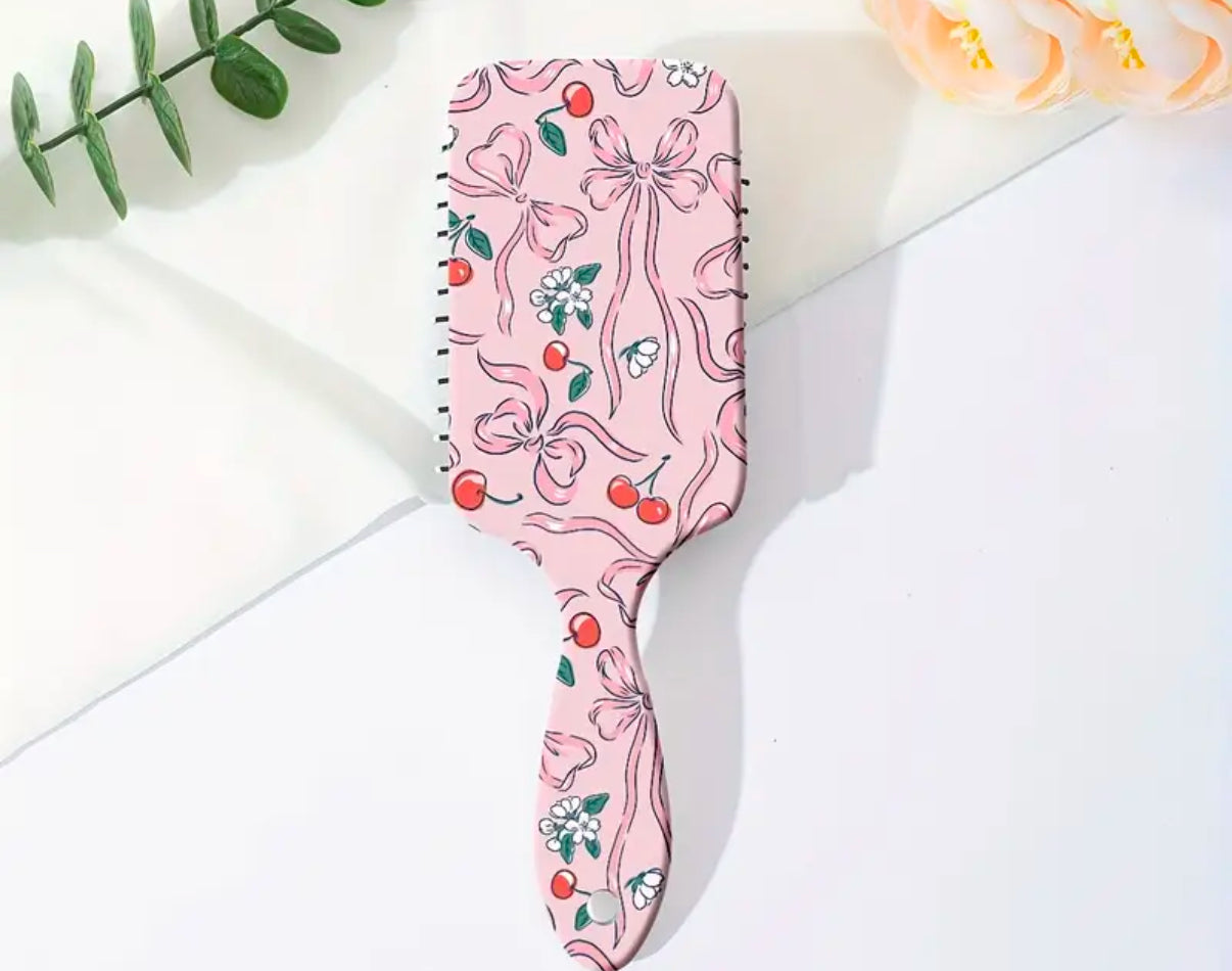 Bow Cherries Hair Plastic Brush Accessories | Limited Stocks