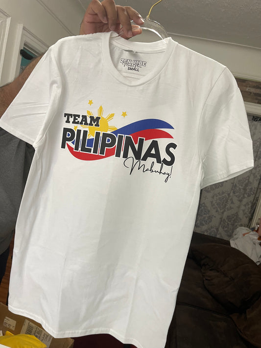 Team PILIPINAS- Mabuhay TEE | Chest Print | Adult Unisex
