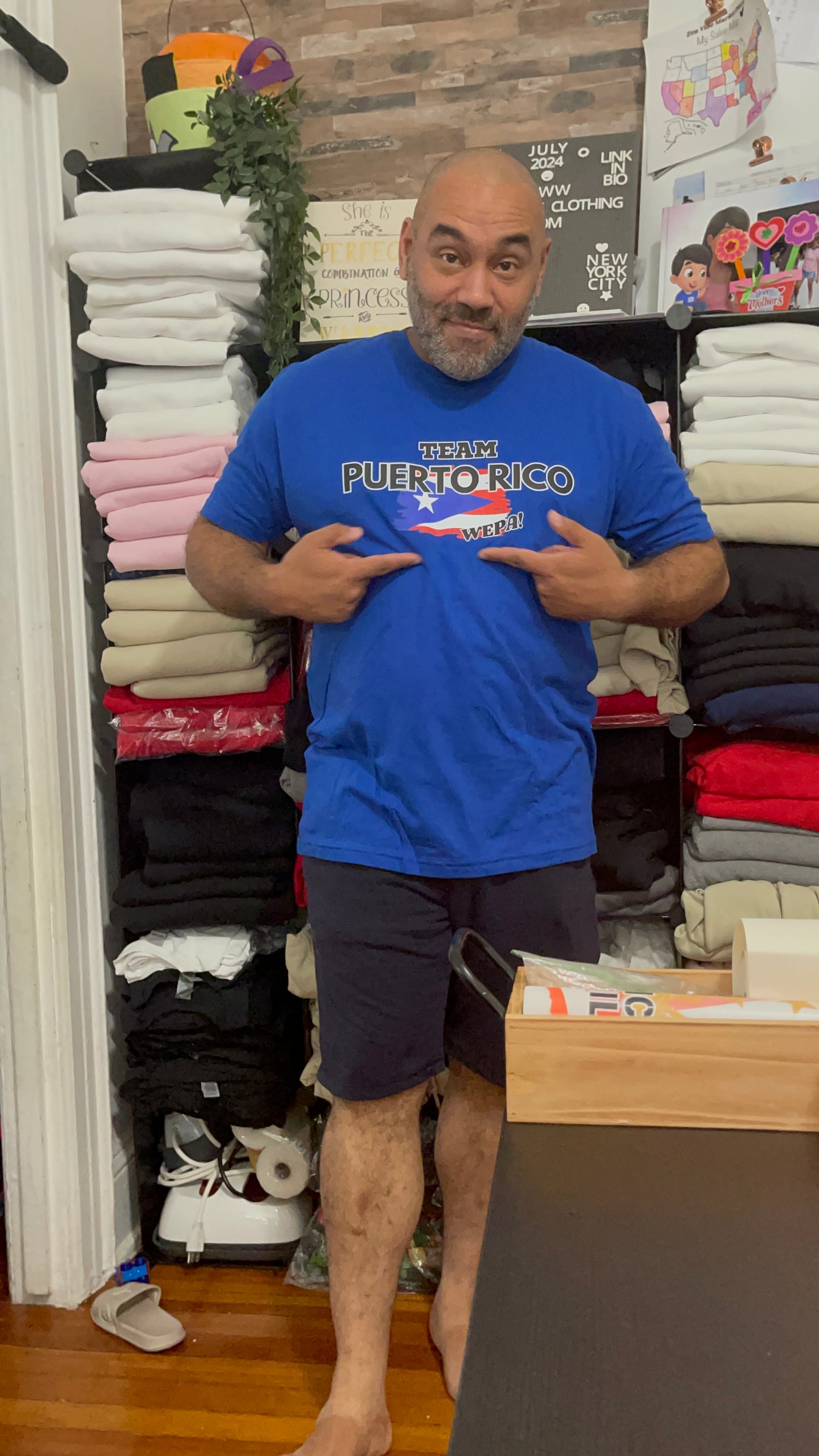 Team Puerto Rico Flag-Wepa TEE | Chest Print | Adult Unisex