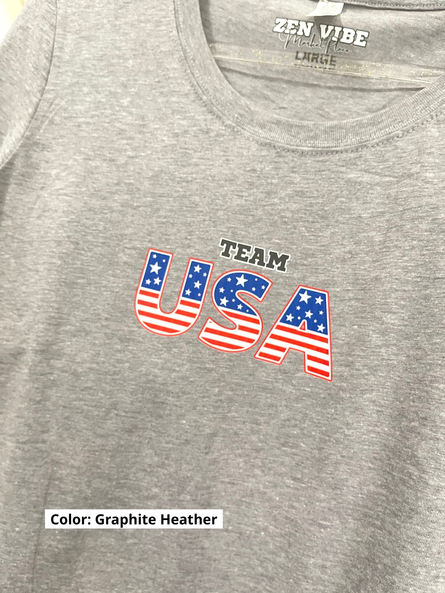 Team USA Tee | pocket size center chest Print | Adult Unisex