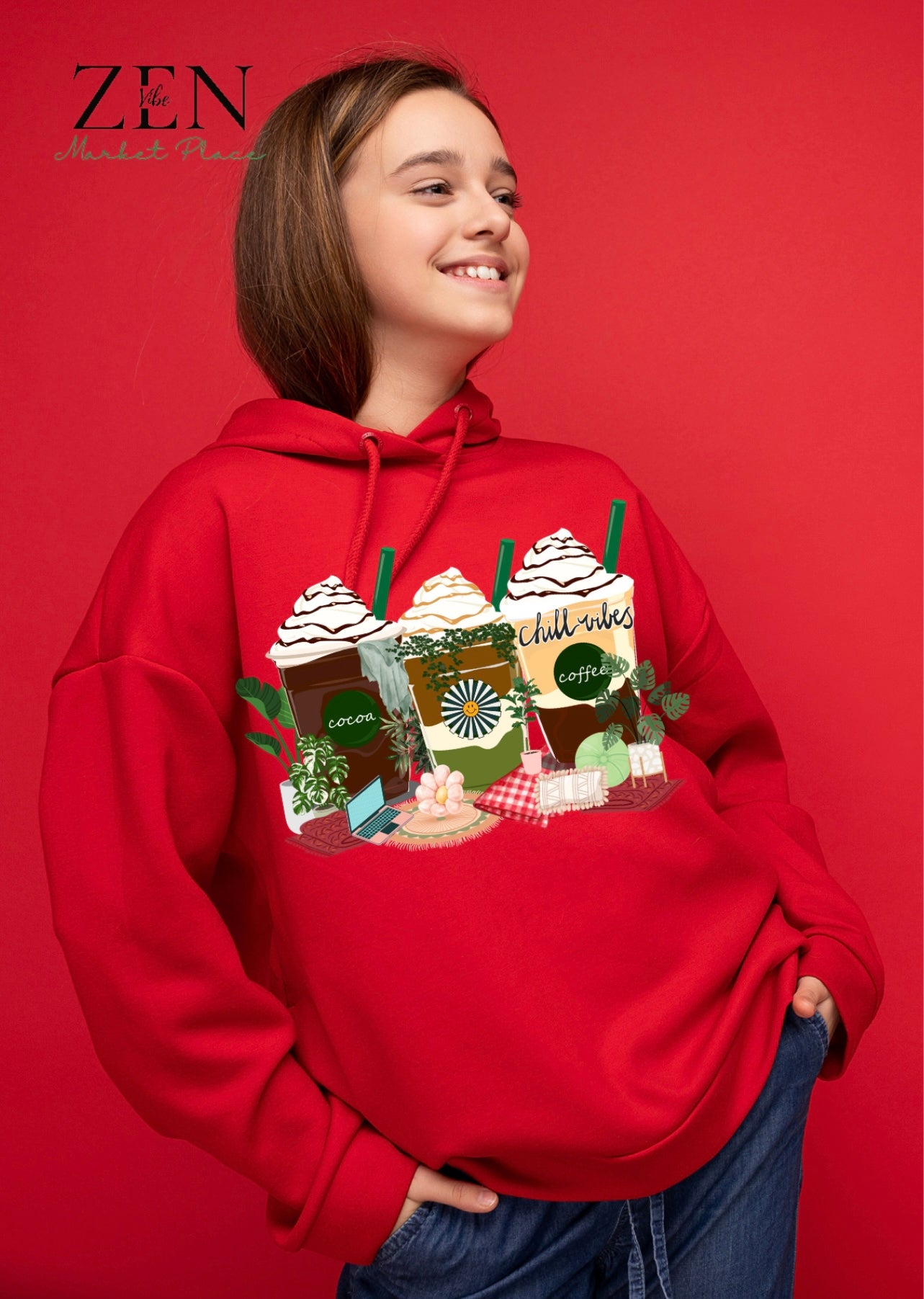 Chill Vibes Frap Hoodie | Full Chest Print | adult Unisex size
