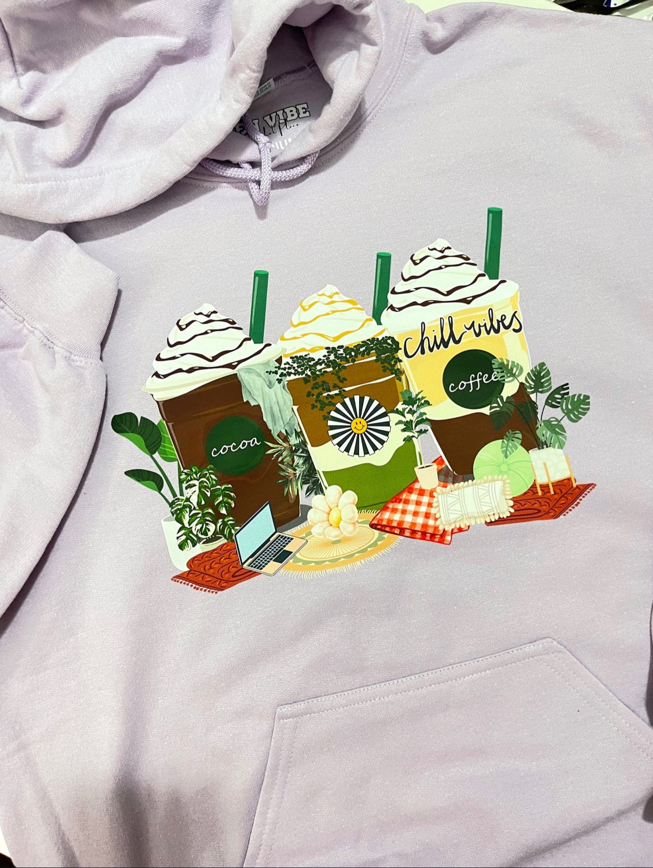 Chill Vibes Frap Hoodie | Full Chest Print | adult Unisex size