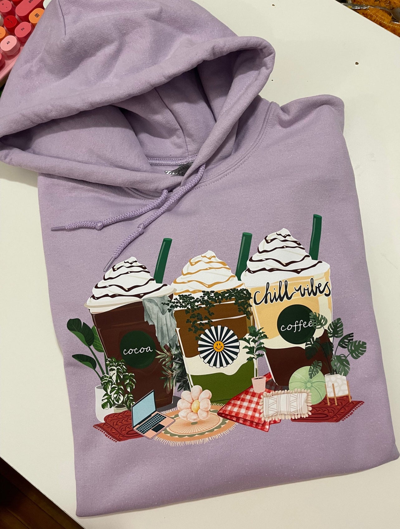 Chill Vibes Frap Hoodie | Full Chest Print | adult Unisex size