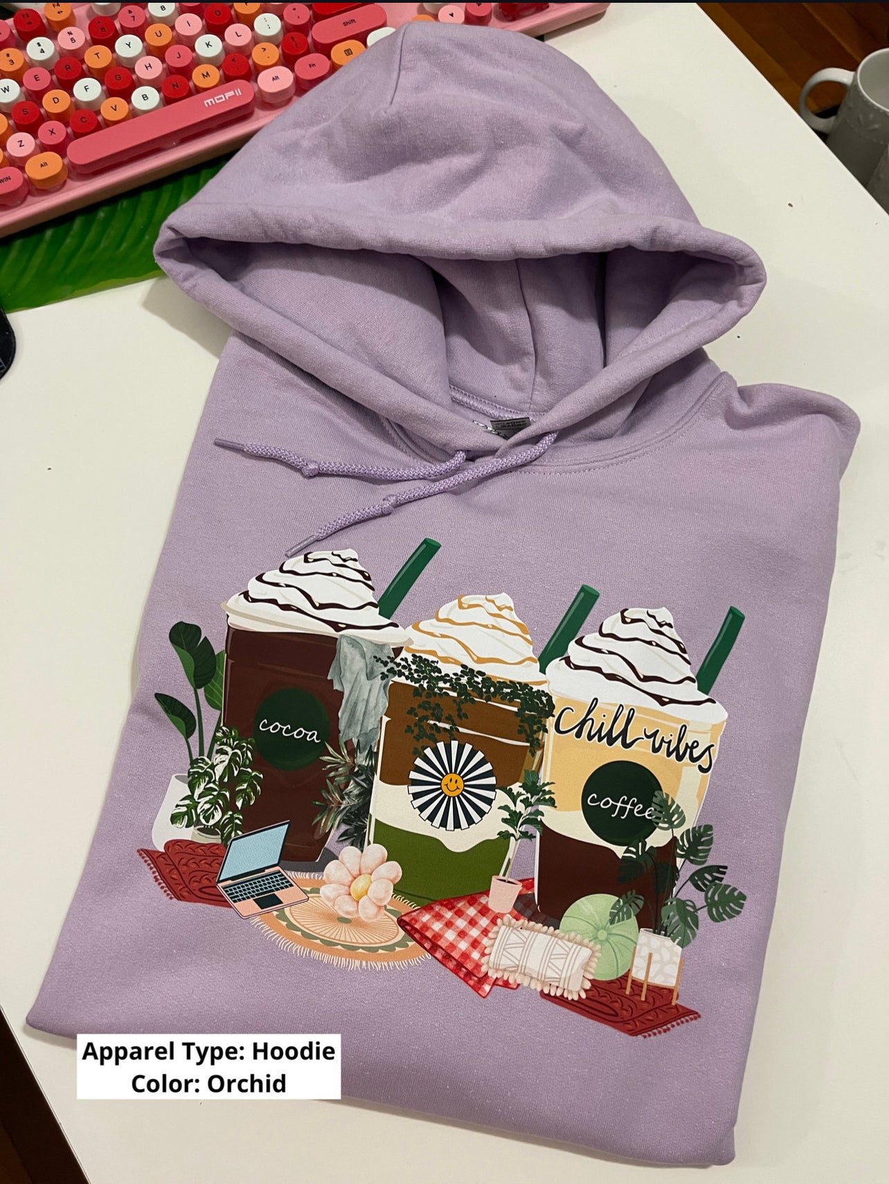 Chill Vibes Frap Hoodie | Full Chest Print | adult Unisex size