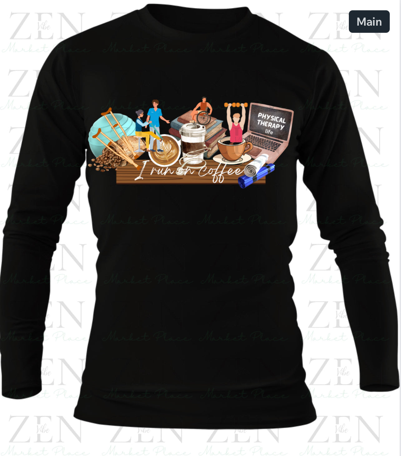 I Run on Coffee PT Life sweatshirt | Adult Unisex | full chest area