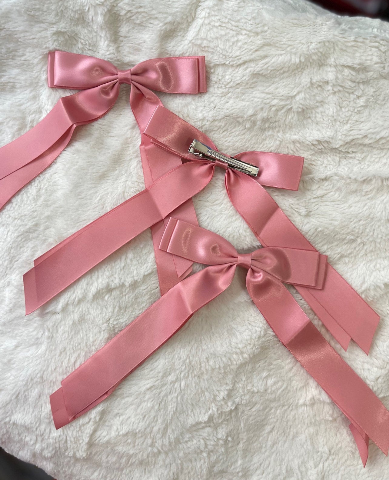 Silky Satin Hair Clip Bow Ribbon | 1 piece only
