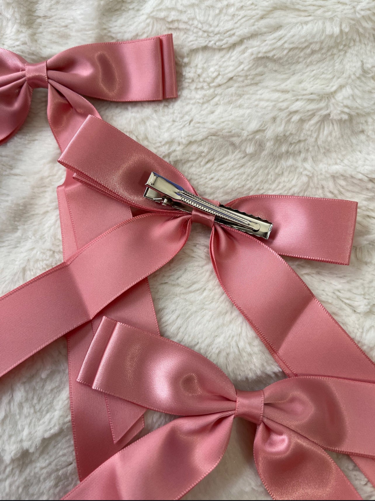 Silky Satin Hair Clip Bow Ribbon | 1 piece only