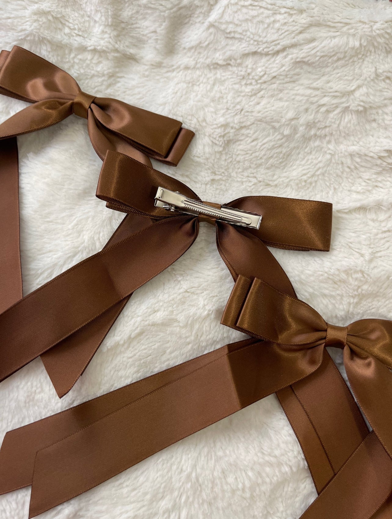Silky Satin Hair Clip Bow Ribbon | 1 piece only