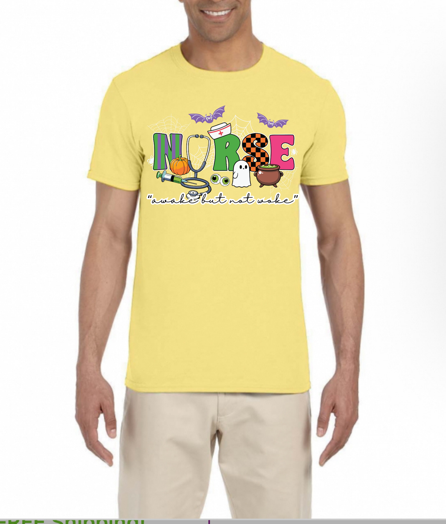 NURSE awake not woke Halloween Tee | Halloween | Unisex size