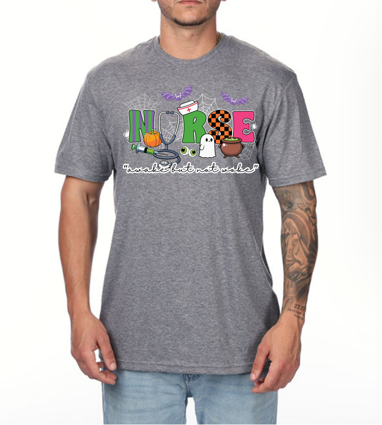 NURSE awake not woke Halloween Tee | Halloween | Unisex size