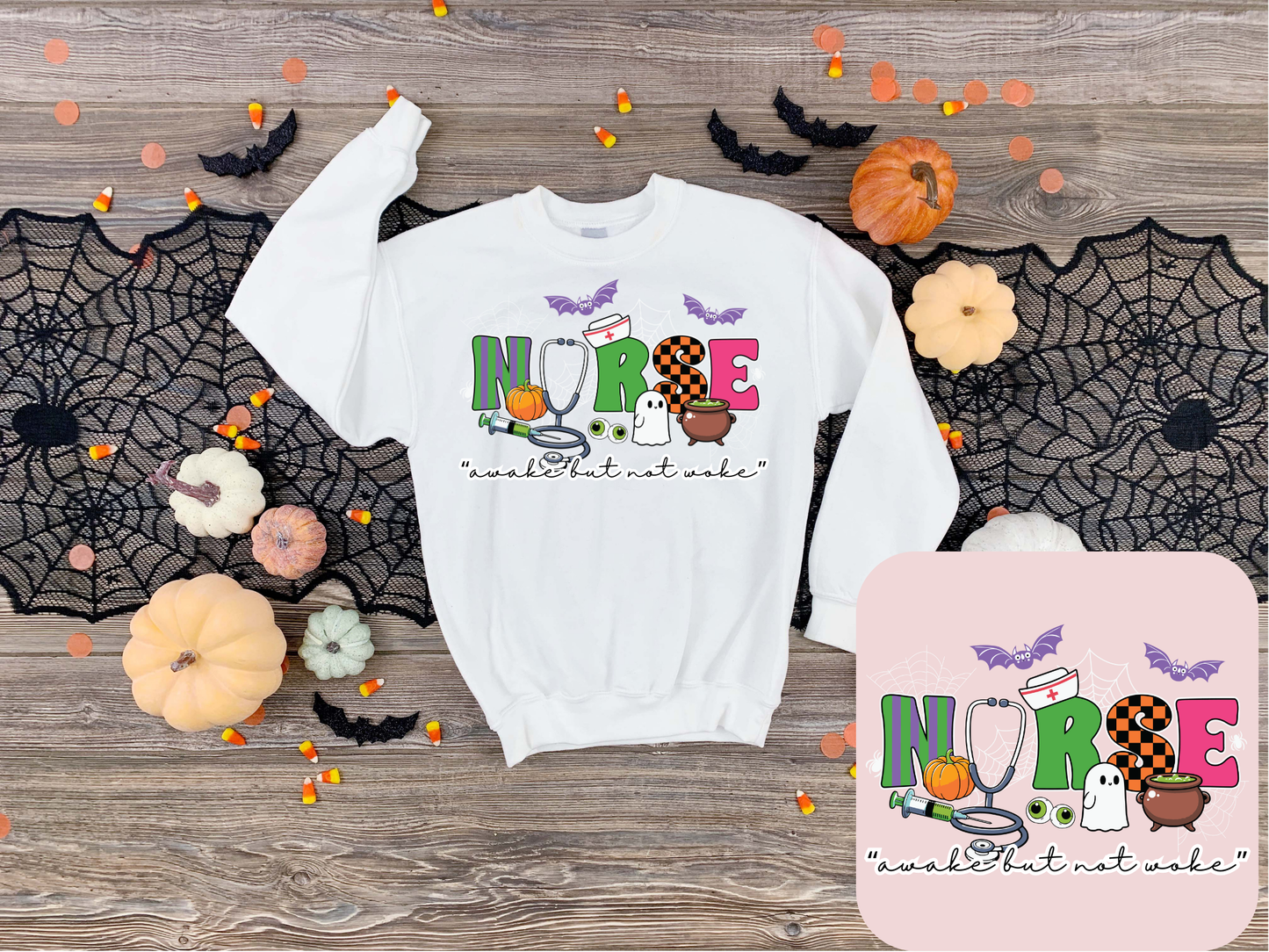 NURSE awake but not woke Halloween sweatshirt | Halloween | Unisex size