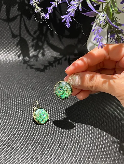 Peacock bronze hook Earrings | Alloy Fashion Accessory | 1pair