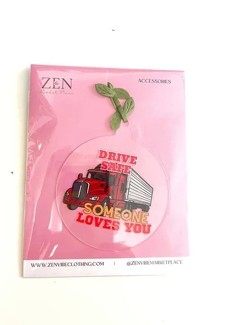 Truck Drive Safe Ornament | RoundClearAcrylic | Accessories