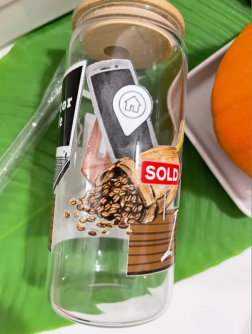 I run on coffee -Realtor Life beercan glasscupset | 20oz