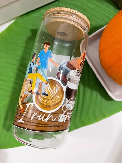 I run on coffee-PT life beercan glasscup set | 20 oz