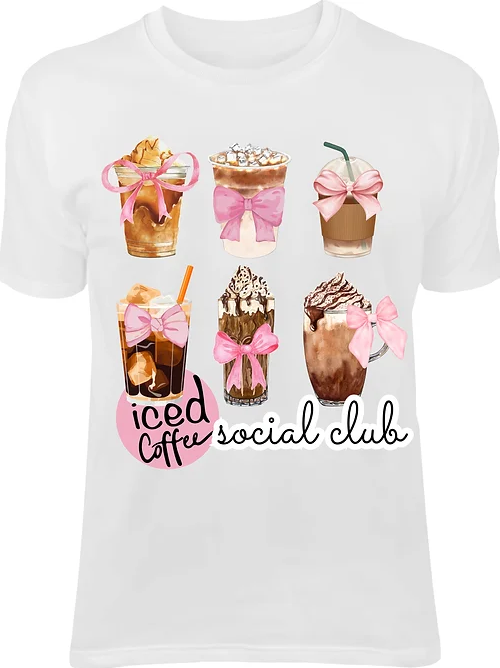 IcedCoffee Social Club- Pink Ribbon tee | adult Unisex size | crewneck