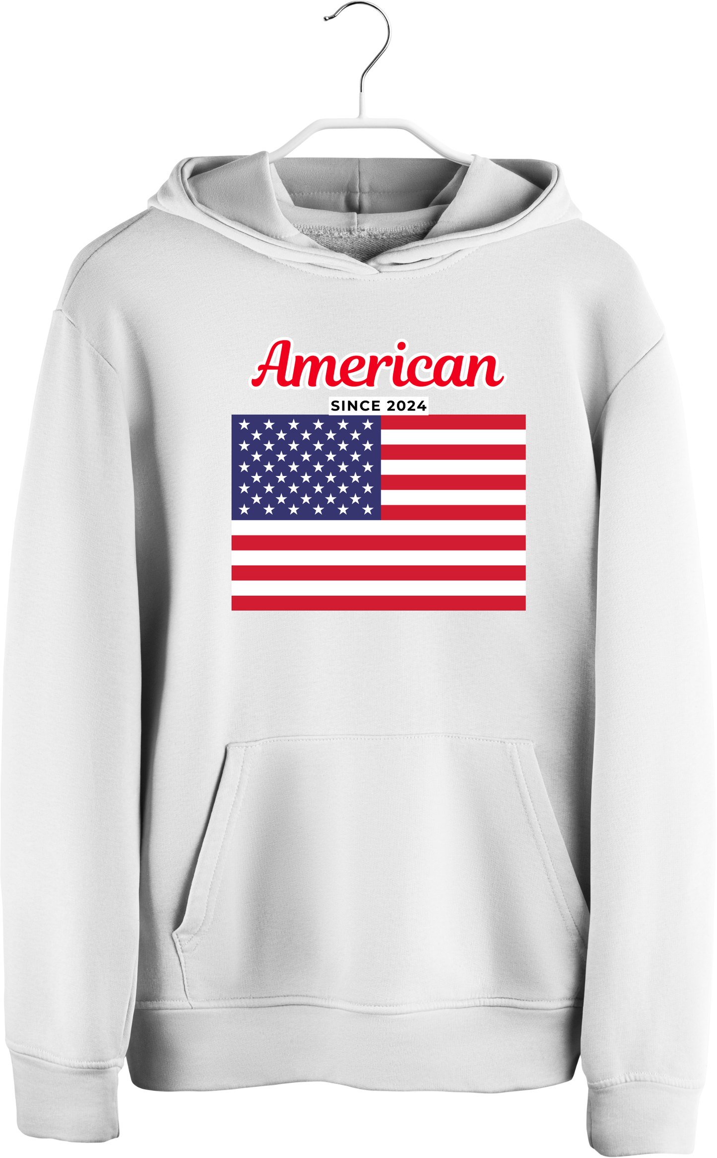 American since 2024- USA flag Hoodie | adult Unisex size