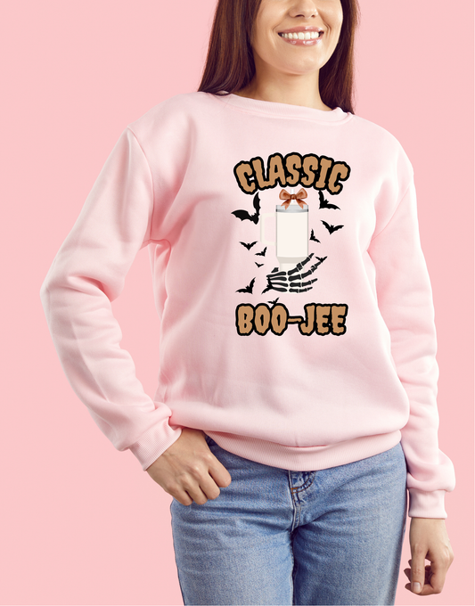 BOO-JEE brown Classic tumbler Sweatshirt | Brown font | Adult Unisex | full chest print