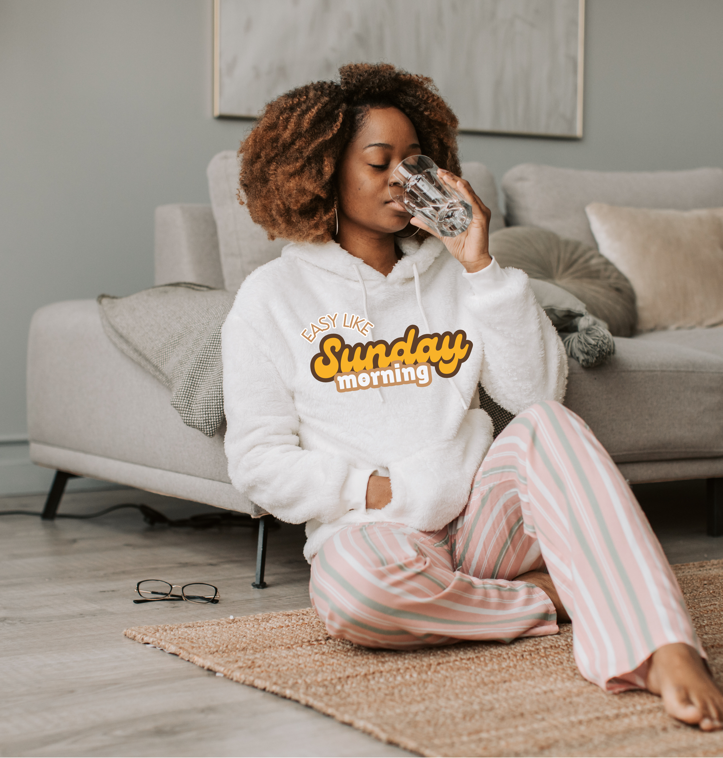 easy like Sunday morning Hoodie | Adult Unisex | full chest print