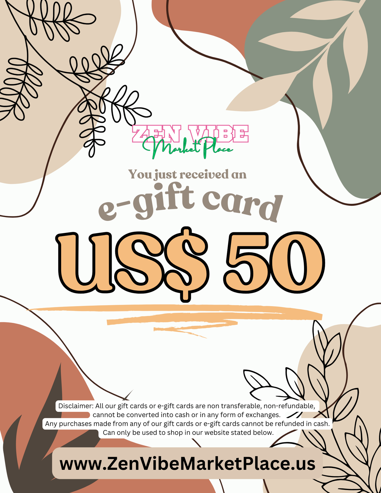 e-Gift Card worth US$50