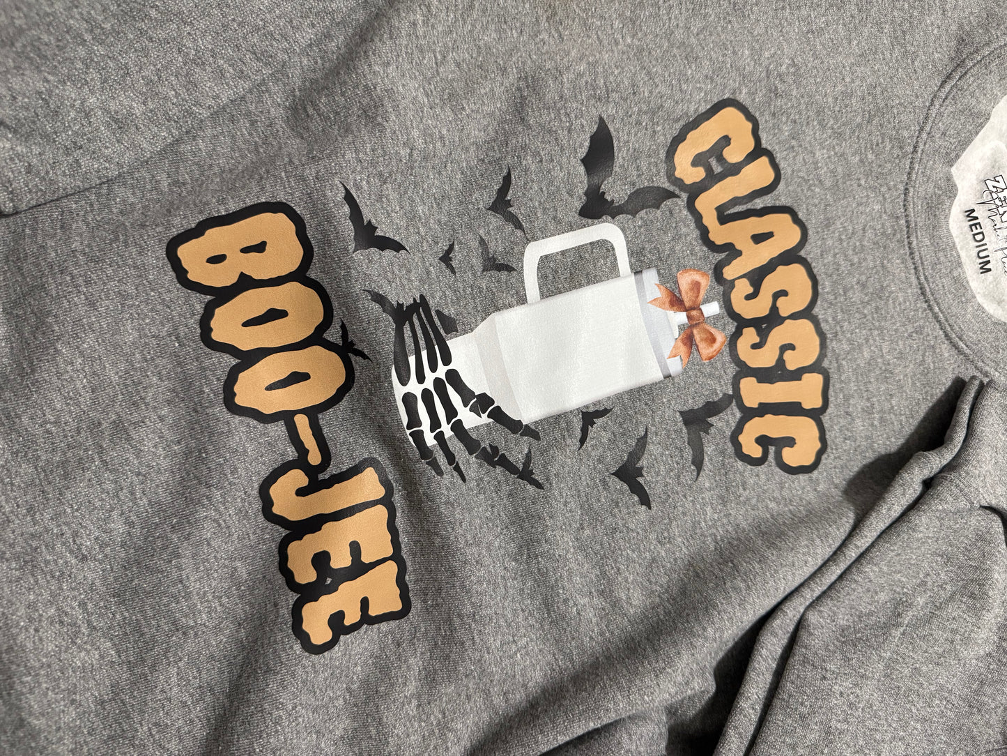 BOO-JEE brown Classic tumbler Sweatshirt | Brown font | Adult Unisex | full chest print