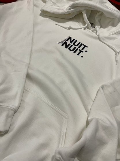 Nuit.Nuit.Eiffel Tower Hoodie  pocket size center chest| Adult Unisex