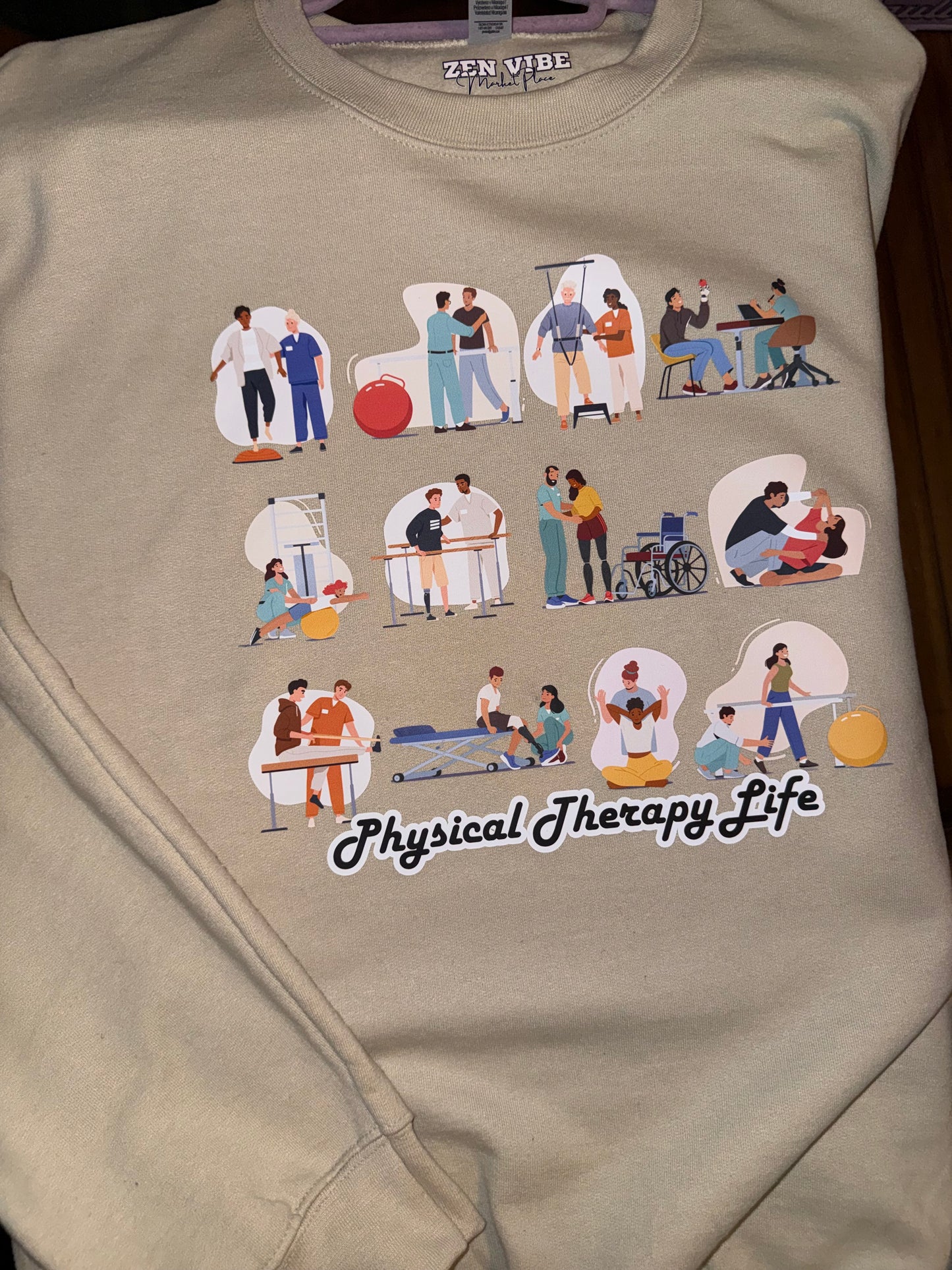 Physical Therapy Life Sweatshirt | exercises | Full front