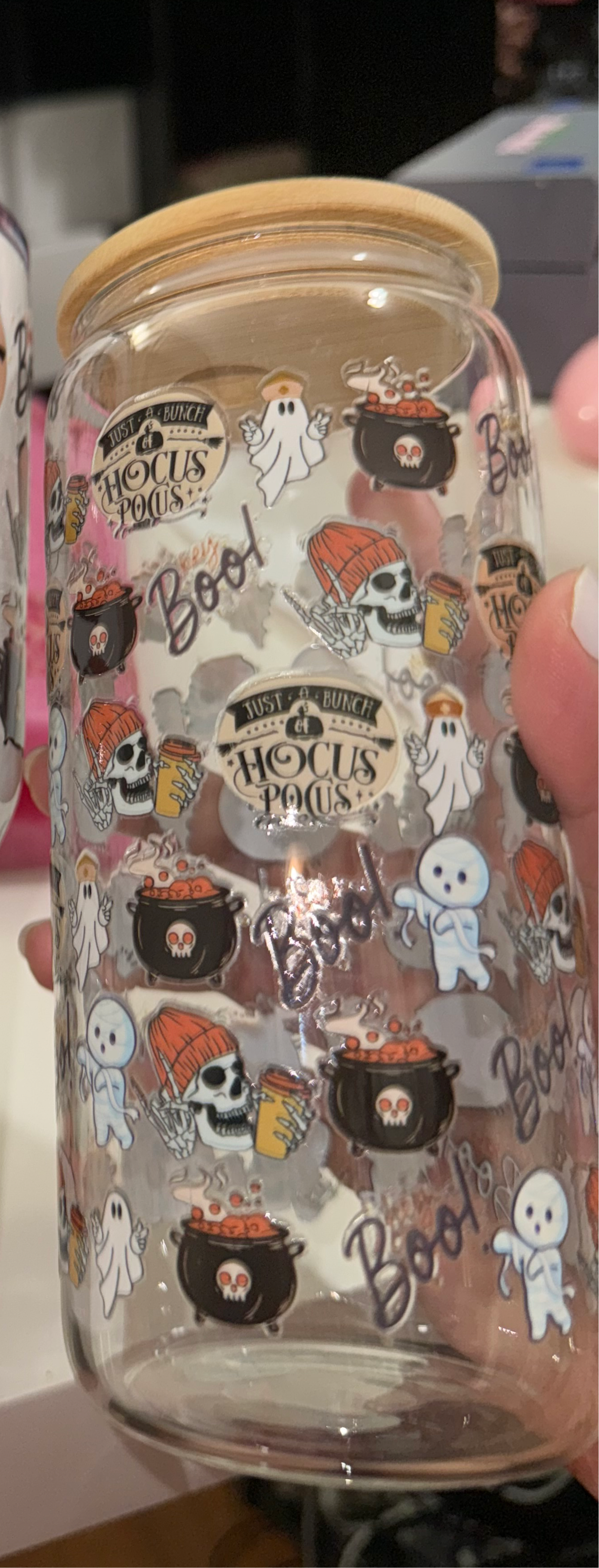 HocusPocus Hey Boo beercan glasscup set | 20 oz